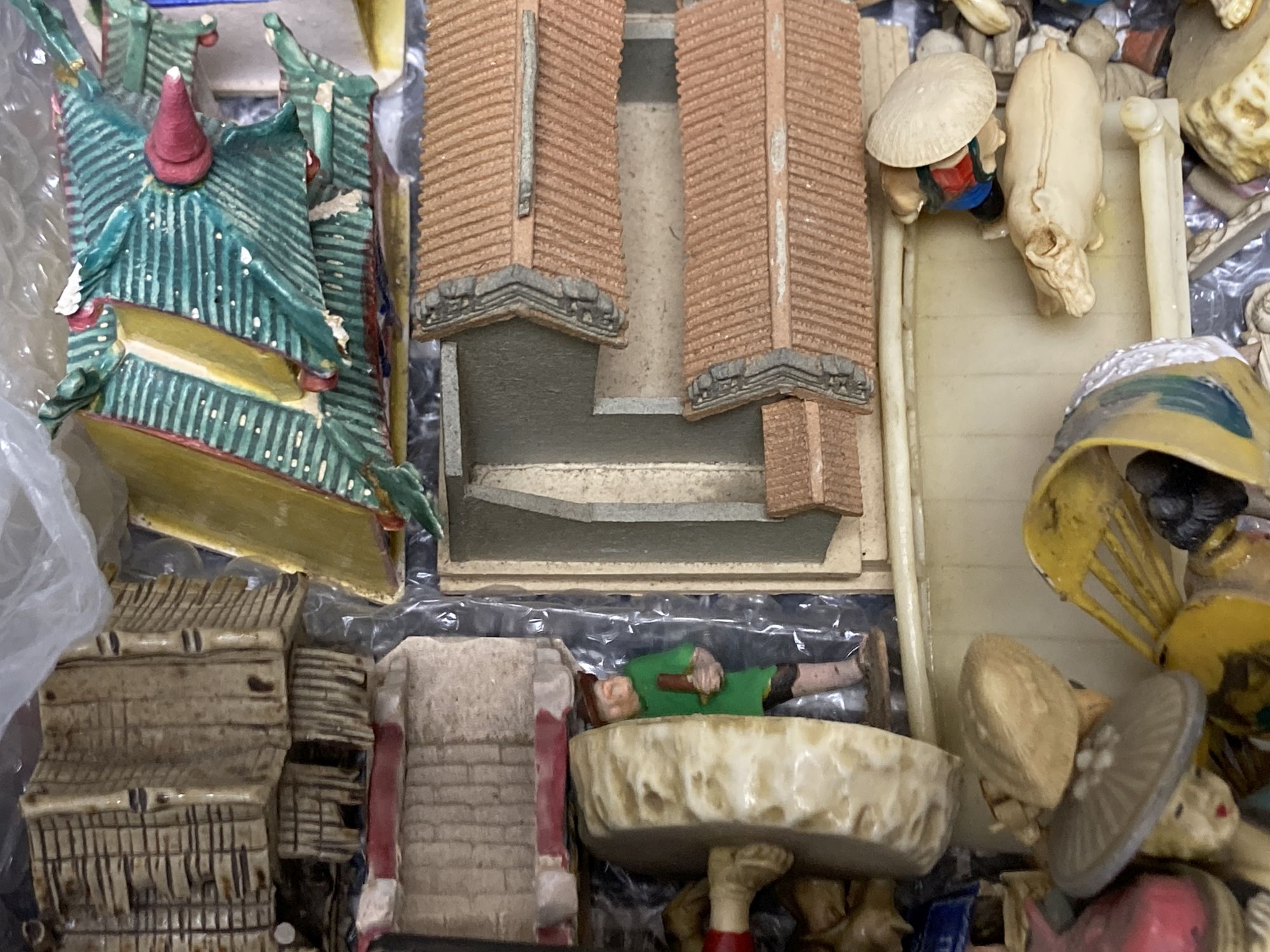 A group of Chinese decorative models